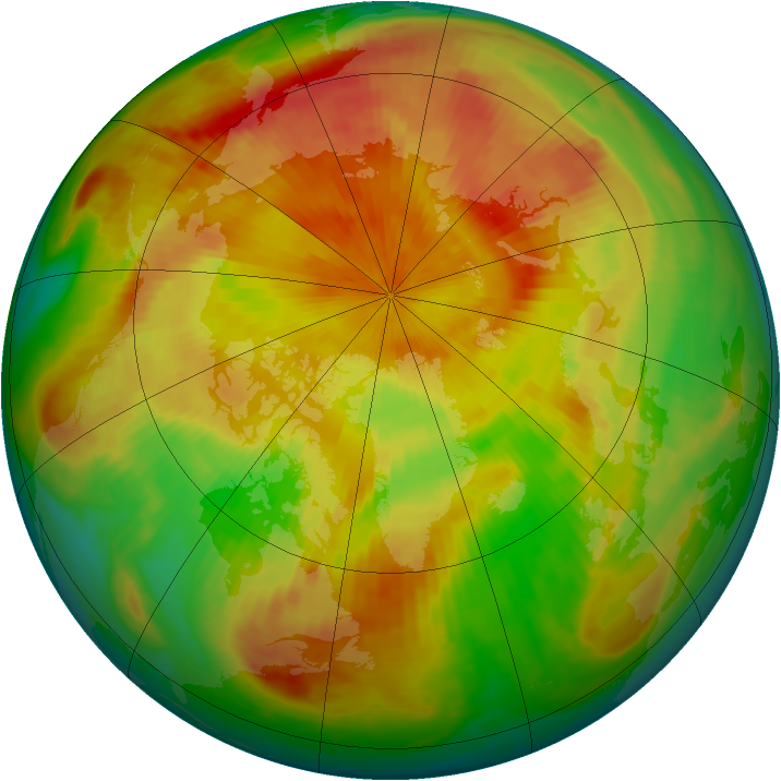 Arctic ozone map for 27 April 1999